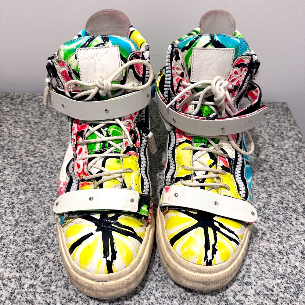 Giuseppe Zanotti -44- floral high top sneakers